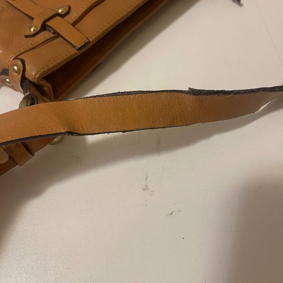 Dkny Leather Light Brown Handbag Zip Up with gold locks for kays - Picture 12 of 16